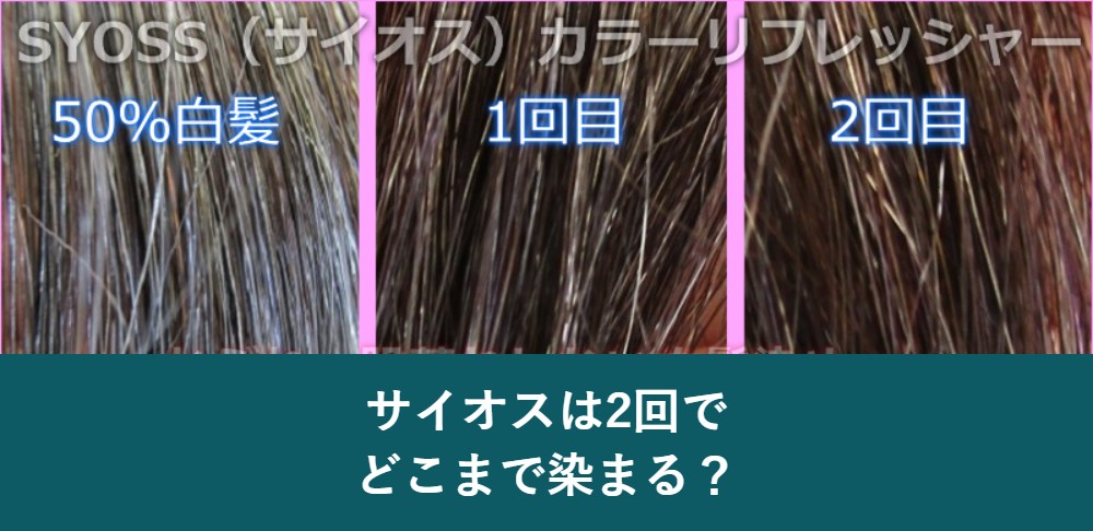 サイオスは2回でどこまで染まるか検証