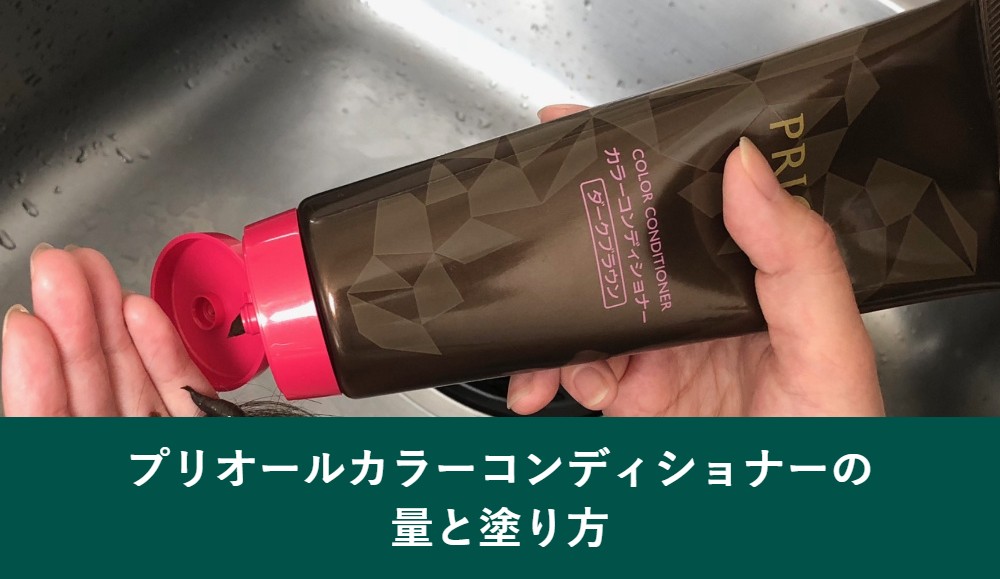 プリオールカラーコンディショナーの量と塗り方