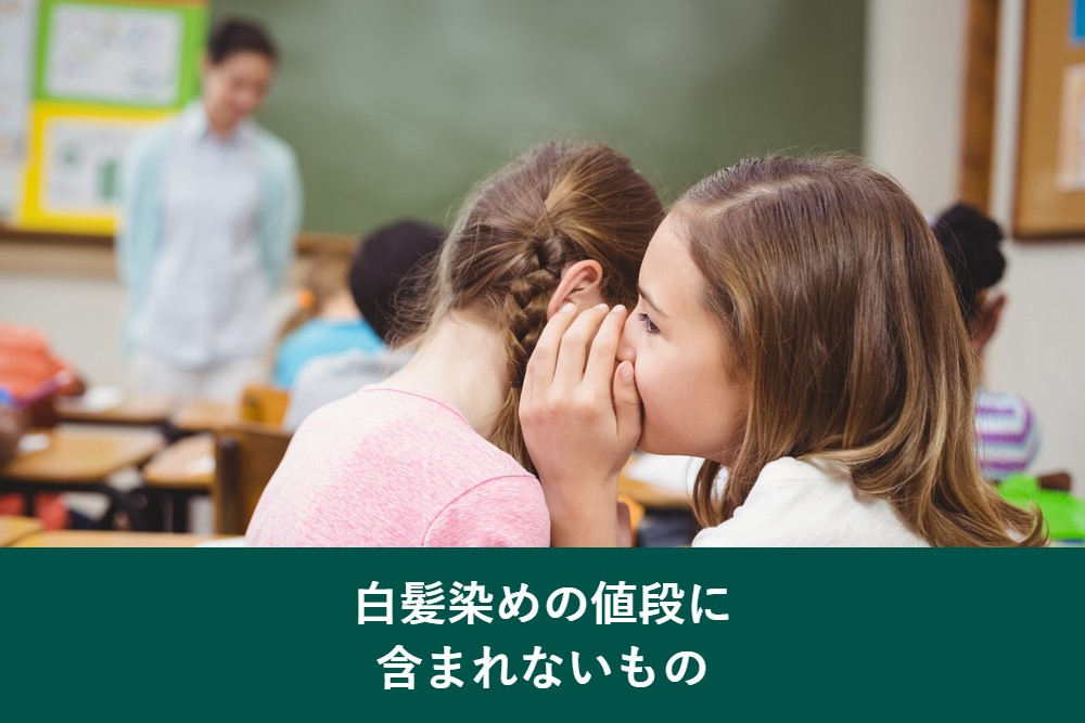 白髪染めの値段に含まれないもの