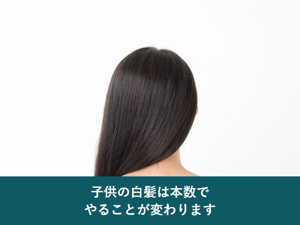 子供の白髪は本数でやることが変わる