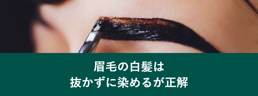 眉毛の白髪は抜かずに染めるのが正解
