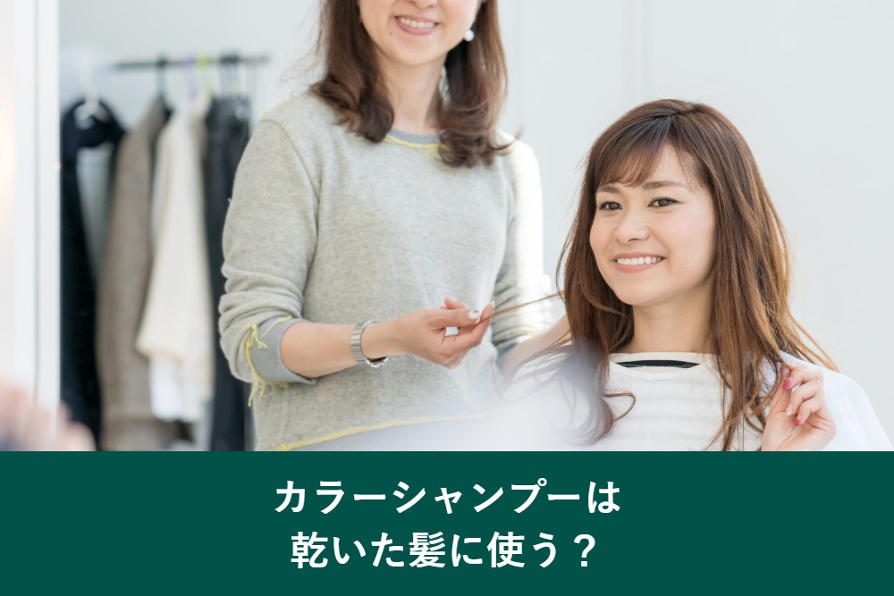 カラーシャンプーは乾いた髪に使うのか