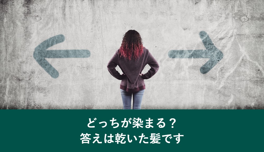 カラートリートメントは乾いた髪と濡れた髪どっちが染まるか