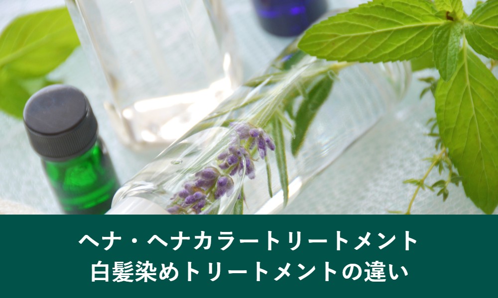ヘナ・ヘナカラートリートメント・白髪染めトリートメントの違い