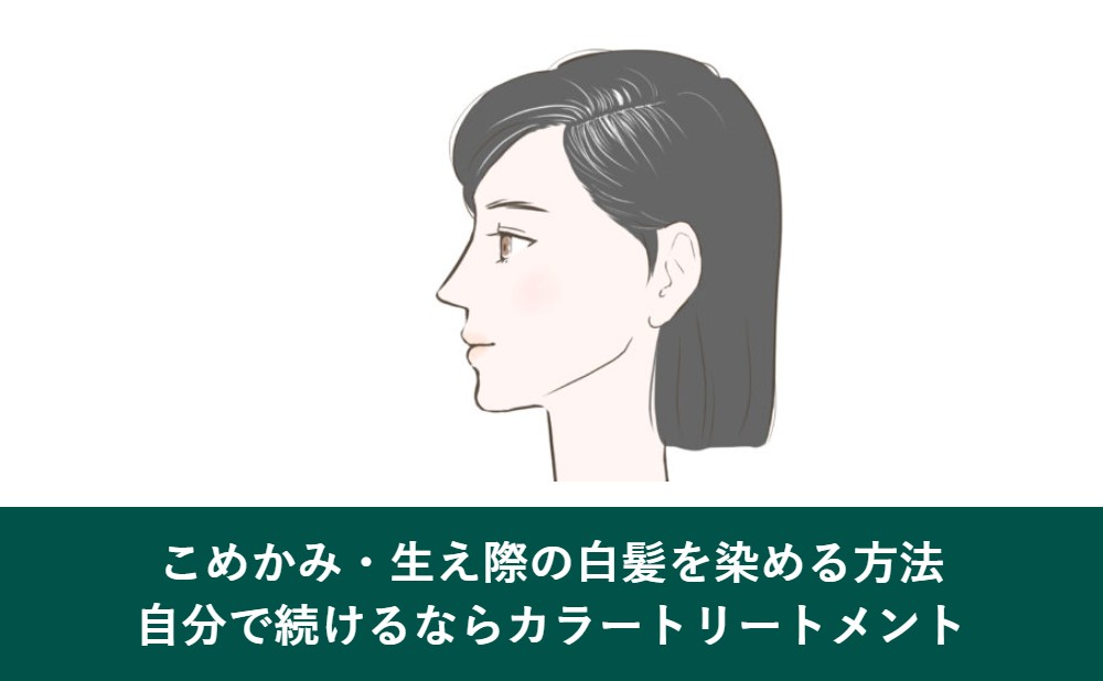 こめかみ・生え際の白髪を染める方法