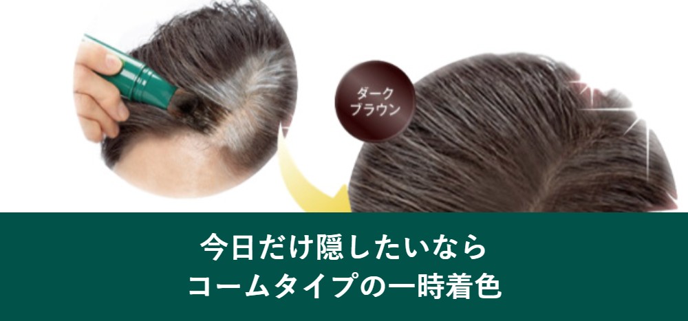こめかみ・生え際の白髪を一時的に隠す方法