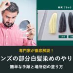 メンズの部分白髪染めのやり方 簡単な手順と場所別の塗り方